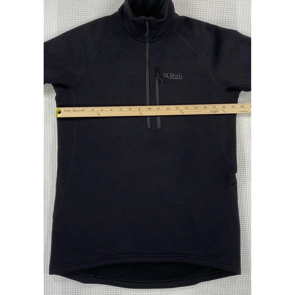 Rab Power Stretch Pro Pull On 1/2 Zip Pullover Men's Medium Black